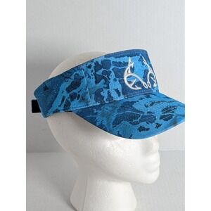 Realtree Fishing Blue Camo Visor Hat Outdoor Cap One Size Adjustable NEW